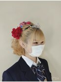 切りっぱなしボブからギャル盛りに。