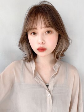 リヤン 表参道(lyann) 美髪ホワイトグレージュネビージュ大人かわいい こなれミディ*