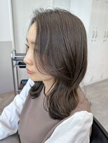 グラフ 銀座(GRAFF)&nbsp;オリーブグレージュ×外ハネミディ