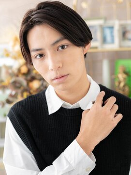 カバーヘア ブリス 上尾西口店(COVER HAIR bliss) ナチュラルマッシュヘア―黒髪センターパートa上尾20代30代40代