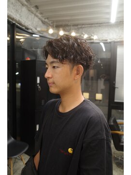 スレイ 西宮(SLAY) 波巻きハイライトアップバングツーブロックマッシュ