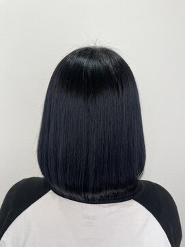 シエル 立川店(CIEL) ネイビーブルー×ボブ【CIEL×maki】