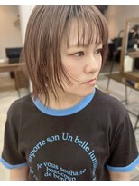 ペイジヘアー(paige hair)&nbsp;軽さのあるレイヤーボブ×ブリーチカラー×ピンクベージュ