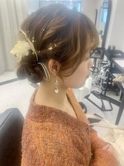 着物に合うお団子ヘアセット！美由紀#八王子美容室