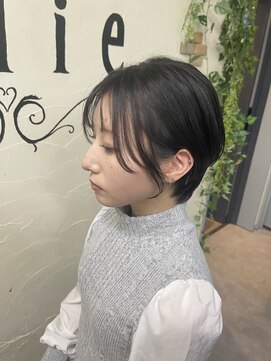 ヘアサロン レリー(hair salon relie) 耳掛けショート×ダークグレージュ【下関】【relie】