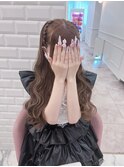 あみこみハーフツインテール