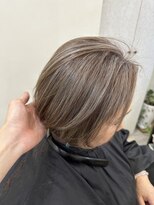 エトラ 渋谷店(etora)&nbsp;小顔 ネビージュ　グレージュハイライトカラー◎