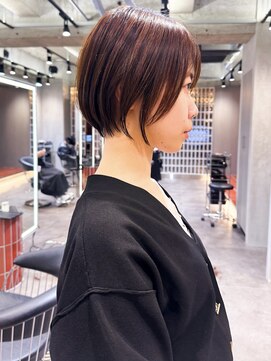 ロンド エメ 柏(Lond aimer) イメチェン外ハネボブ美髪ワイドバングレイヤーショート/柏