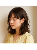 SOUPREXセミロング柔らかウェーブ　20代 30代 40代 50代 60代