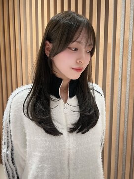 ロンド アンブル 四条烏丸(Lond ambre) レイヤー/顔まわり/オリーブグレージュ/小顔