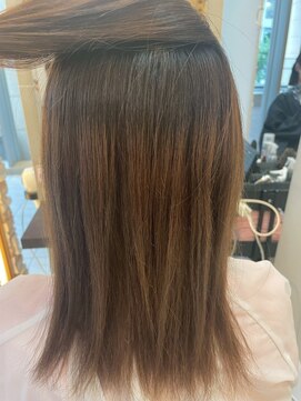 髪質改善/顔周りレイヤーカット/グレージュ[千葉/千葉駅]