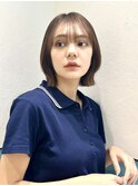 レイヤーボブ/ミルクティーベージュ/髪質改善/顔周り/立川