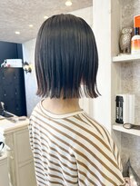 キャアリー(Caary) 福山市くCaary湿気予防髪質改善ストレート切りっぱなしボブ