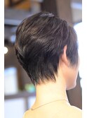 ショートグラデーション×ダークアッシュ