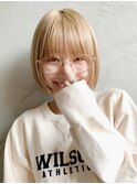 ハイトーンで差をつけるミニボブ【銀座】