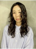 （stylist 曽我）顔まわりカット×セミウェットミディアムパーマ