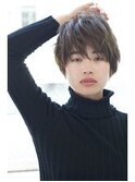 前髪 インナーグレージュ ラフ束ショート 本八幡