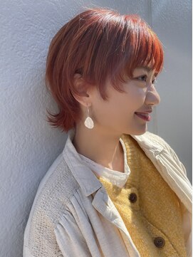 エン(en) ショートウルフマッシュウルフくびレイヤーハイトーンカラー