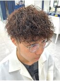 波巻きスパイラルパーママッシュショート無造作パーマ刈り上げ
