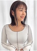 束感たっぷり切りっぱなしボブ