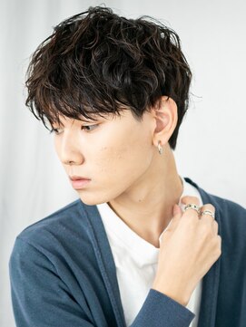 トニーアンドガイ メン 与野駅前店(TONI&GUY MEN) 20代30代前髪パーマ束感ダークアッシュツイスパe与野