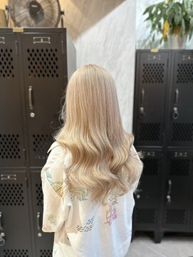 ヴァイス 渋谷店(VAICE) ホワイトベージュ/ケアブリーチ2回/ロング