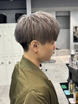 アンディ 御堂筋なんば店(ANDY)&nbsp;ミルクティーベージュ刈り上げツーブロックマッシュ