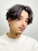 原宿フェザーパーマニュアンスパーマ波巻きパーマセンターパート