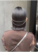 ヘアセット タイトヘア ダウンスタイル バックカチューシャ 金箔