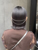 ヘアセット タイトヘア ダウンスタイル バックカチューシャ 金箔