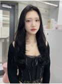 韓国ヘア/ザクザクレイヤー/ラベンダーグレージュ　上野