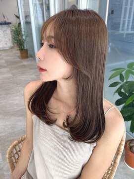 アールヘアーデザイン 千種(r hair design) サラツヤロングベージュカラーブリーチしない透明感カラー