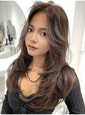 韓国ヘアーハッシュカットレイヤーカットハイライトカラー