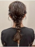#ふわふわアレンジ #お花ヘアアレンジ