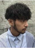 ツイストスパイラルパーマツーブロック束感メンズパーマ栄