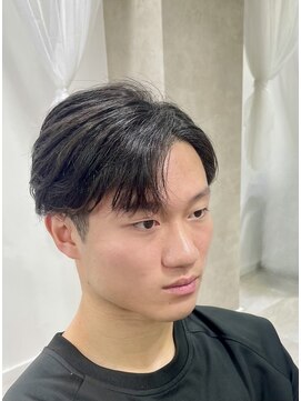 色気アップバングマッシュ