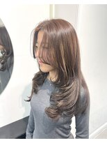 アオ(AO。) 顔周りレイヤー/カーテンバング/レイヤーカットロング