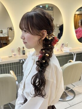 テトラ バイ ネオリーブ 横浜西口店(tetra by neolive) 成人式 振袖着付け サイド編みおろし ヘアセット 横浜★