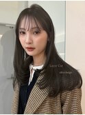 顔周りレイヤーカットべージュカラーくびれレイヤーカット
