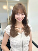 アイドットプラス 新宿(i.+SHINJUKU)&nbsp;【白神】セミロングレイヤー/顔周りカット/ココアグレージュ