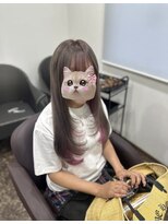 フロレゾンヘアデザインエクステ(floraison hair design exte)&nbsp;sakura pink × graige × pull exte