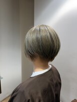チュール バイ ラランジェ 横川店(ture by LARANJE)&nbsp;ハイトーン×ローライトでつくる立体感♪丸みショートボブ