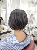 小顔補正立体カット×ナチュラル丸みボブ 10代20代30代40代50代