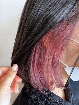 ベルビアンカ(Belle BIANCA) Belle BIANCA インナーカラーピンク/ワンカールボブ by Orie