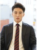 メンズビジネスショートカットサイドパート