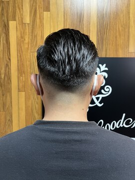 グッドマン バーバーショップ リョクチ(goodman barbar shop RYOKUCHI) バーバー メンズカット ハードパートフェードスタイル