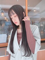 シェルター バイ トウキョウ(Shelter by TOKYO)&nbsp;ブルーブラック/ミニウルフシースルー前髪ワンホン韓国