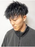束感ツーブロックマッシュパーマ ツイスト/ピンパーマ