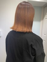 トゥーリ 薬院店(tuuli)&nbsp;tuuli miyu オレンジボブ/オレンジカラー/切りっぱなしボブ