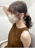 【韓国サイドバング×ミルクティーグレージュ】前髪カット　韓国